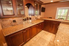 Wet bar in basement