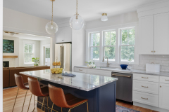 White and Blue Kitchen Cabinets
