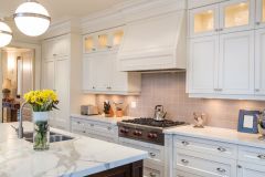 Kitchen renovation with custom hood