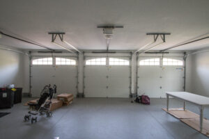 Inside 3 car garage, HIngham Garage Addition