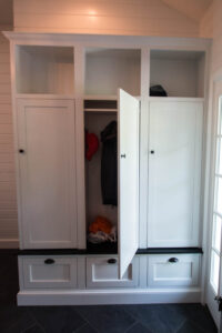 custom built storage Locker open