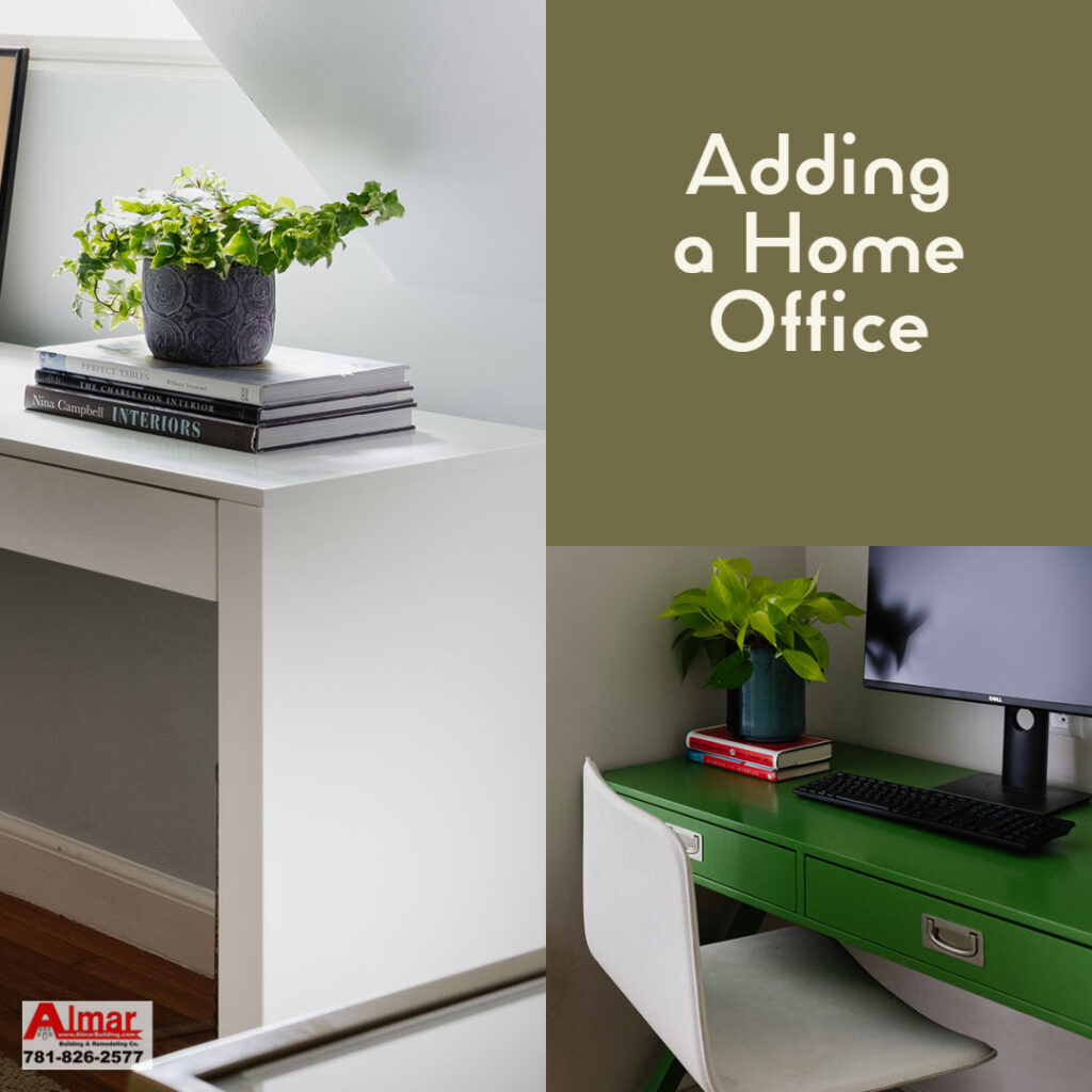 Some common spaces for home offices we have been remodeling are attics or basement spaces. Almar can help design and build an office to fit your needs. 