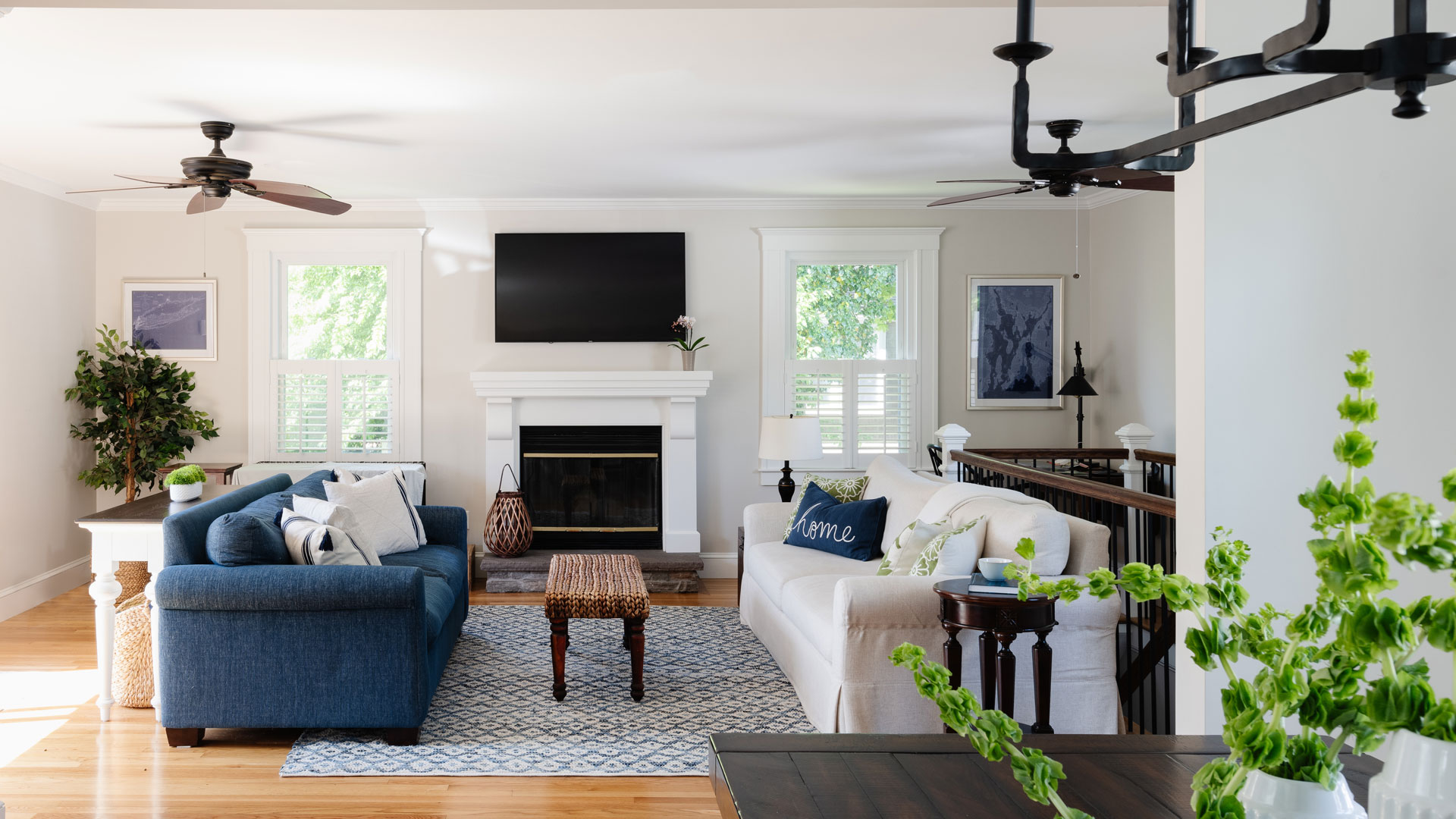Family room renovation by Beth Bourque
