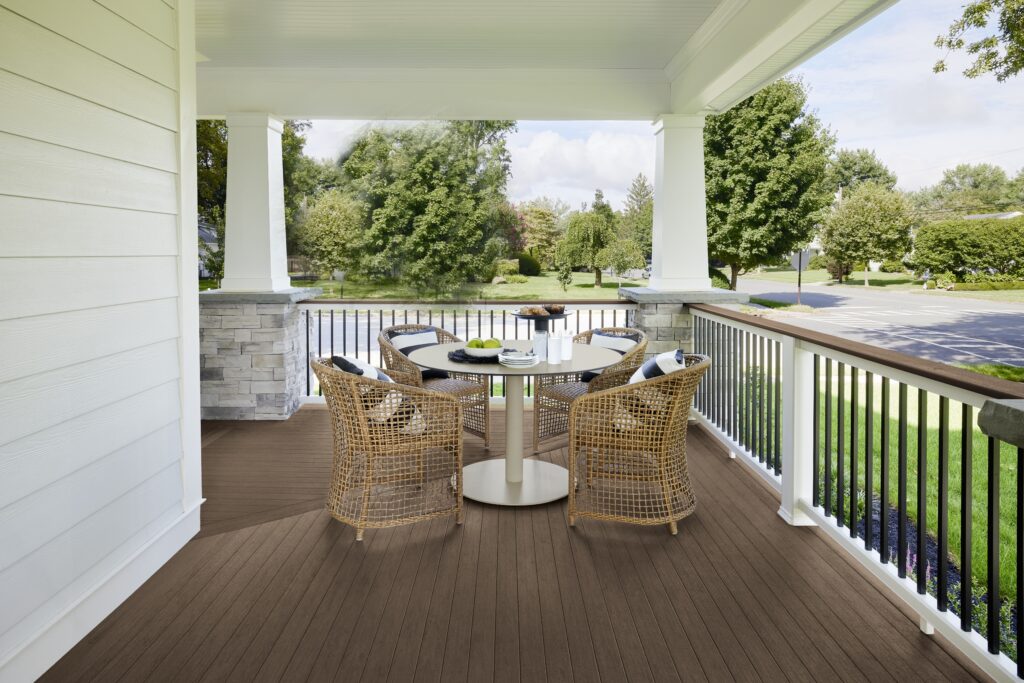 Timbertech-English-Walnut-Porch-Drink-Rail