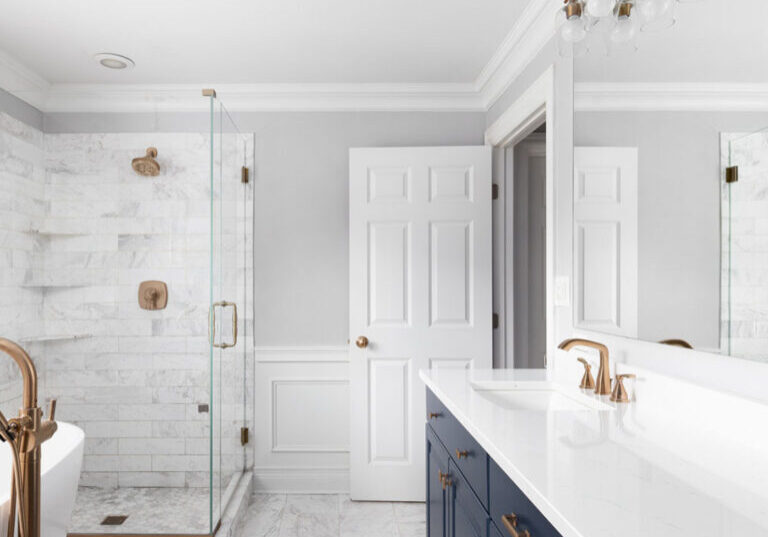 Bath remodel with Custom tile shower, soaking tub