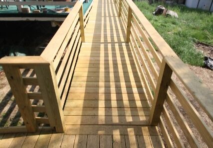 Wheel Chair ramp, Abington Ma, Almar Building, Pressure Treated
